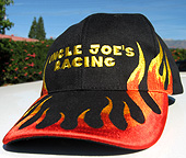 scenic Uncle Joe's Racing flamed cap graphic