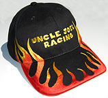 Uncle Joe's Racing flamed cap graphic