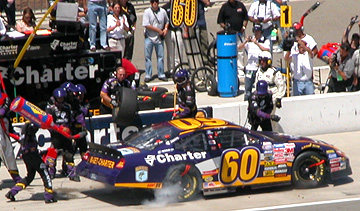 Biffle's winning pit stop.