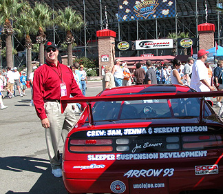 Z race car at Arrow 93 booth.