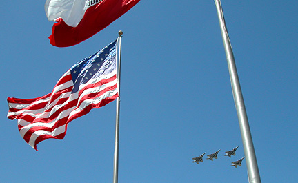 Air Force flyover.