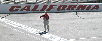 J.B. at Start/Finish line.