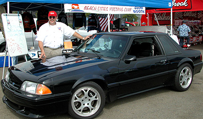 Unc's Mustang on display.