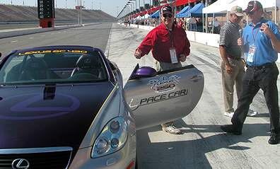 Unc finishing Pace car session.