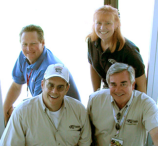 The CalSpdway Announcer Team.