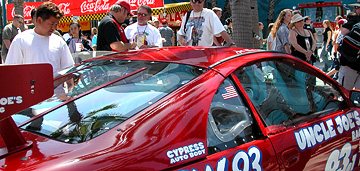 Unc's car on display.