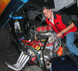 Unc works on Funny Car.