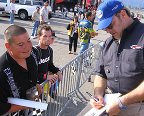 Unc signing for fans.