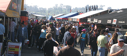 Wide shot of vendor row.
