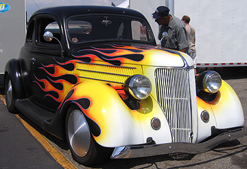 Flamed coupe.