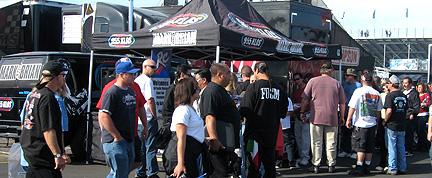 Wide shot of KLOS booth.