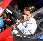 Happy kid in Car.