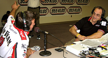 Robby Gordon on-air with J.B.