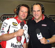 Robby Gordon on-air with J.B.