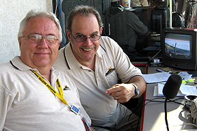 Mike Paz & J.B. in booth.