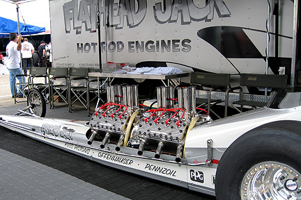 Dbl engine dragster.