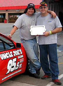 Jim & Joe after winning 2 @CalSpdway.