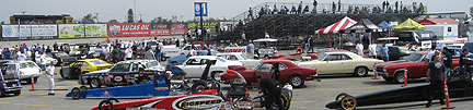 Wide shot of staging lanes.