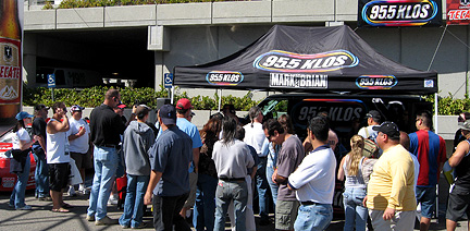 Crowd at the KLOS booth.