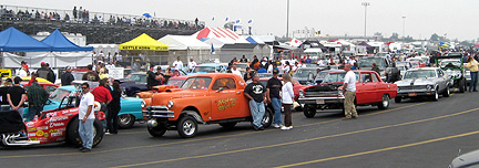 Wide shot of staging lanes.