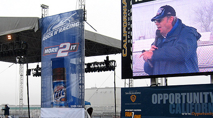 Joe on stage & big screen.