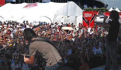 Chris Cornell on stage.