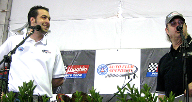 Having fun with Sam Hornish Jr.