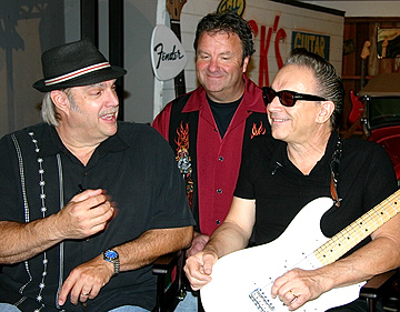 Interviewing Jimmie Vaughan.