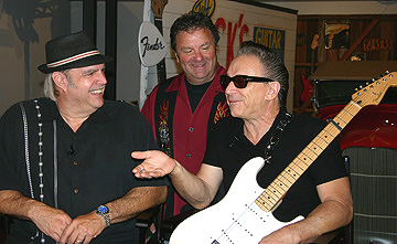 Interviewing Jimmie Vaughan.