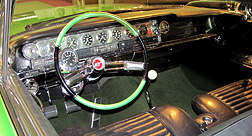 Interior of Jimmie Vaughan's 61 Caddy.