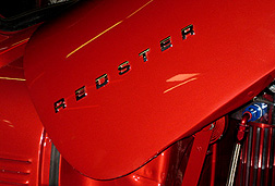 Redster logo on hood.
