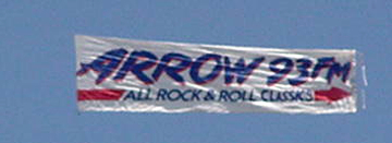 Arrow banner in air