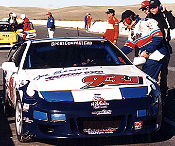 Driver change in the pits.