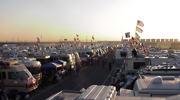 Infield at sunset.