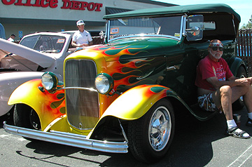 Green flamed monster.