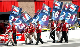 A batch o' bright banners.