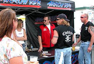 Talking with the Chubby's bikers.